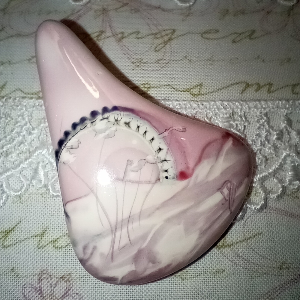 Vintage 80s Pink Abstract Brooch